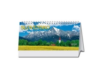 Kalendár 2026 SLOVENSKO, stolový, týždenný, stĺpcový, 29 listov, 297 x 138mm